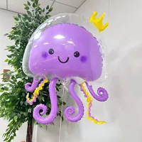 Grand ballon gonflable sur le thème sous-marin de dessin animé poulpe sirène pour les fêtes d'anniversaire des enfants décor de remise des diplômes