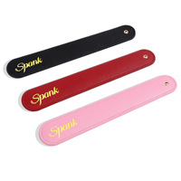 Pagaie de fessée en cuir premium, longue, imprimée, pour fessées, équipement de bondage de luxe, jouets sexuels pour adultes pour couples