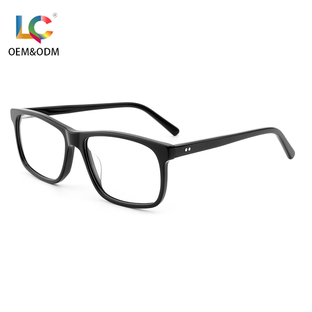 Classic Design Acetate Full-rim Rectangle Myopia Glasses Anti-blue Lenses Optical Glasses Fashionable Unisex Custom Logo