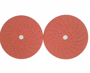 แผ่นกระดาษทรายเซรามิกสีส้มขนาด125มม. แผ่นขัด15รูแบบตะขอและห่วง - Product Image 6