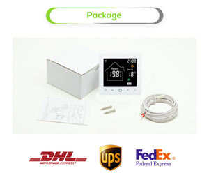 Smart Life Tuya App Control <span class=keywords><strong>Thermostat</strong></span> de chauffage par le sol Wifi <span class=keywords><strong>sans</strong></span> fil avec récepteur Rf pour le chauffage de la <span class=keywords><strong>chaudière</strong></span> à eau - Product Image 6