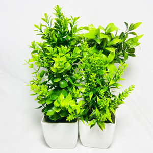 Venta caliente Artificial Verde <span class=keywords><strong>Interior</strong></span> Decoraciones al aire libre <span class=keywords><strong>Plantas</strong></span> <span class=keywords><strong>de</strong></span> plástico <span class=keywords><strong>Plantas</strong></span> en maceta Planta artificial <span class=keywords><strong>con</strong></span> maceta - Product Image 3