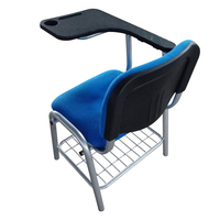 Fauteuil de salle de réunion avec porte-bouteille, chaise de formation avec table intégrée, fabriqué à Guangzhou