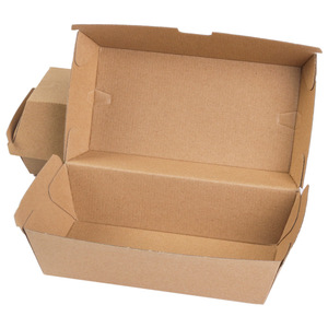 Caja de hamburguesas corrugada de la serie F-Wa, rectangular, de calidad alimentaria, desechable, para comida para llevar, comidas occidentales - Product Image 3