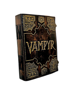 Vampyr Slayer Leather Grimoire Handmade Vintage Embossed Journal <b>Blank</b> Pages Gothic Spell <b>Book</b> Fantasy Witchcraft Notebook Gift - Product Image 5