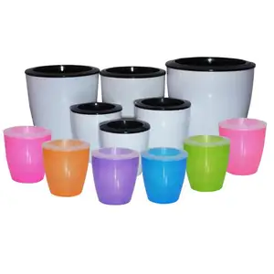 Redeco New Trend vaso da fiori personalizzato fioriere autoirriganti vasi di plastica traslucidi colorati per la decorazione domestica del giardino