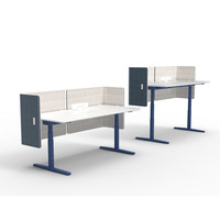 Bureau Ergonomique Intelligent en Chêne avec Cadre de Bureau Électrique à Double Moteur Réglable en Hauteur pour Position Assise ou Debout