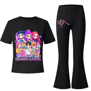 Nueva camiseta Demon Hunters para niña y niño, conjunto informal de moda, estampado, para hombres, mujeres y niños, colorido, de manga corta, regalos de Navidad - Product Image 3
