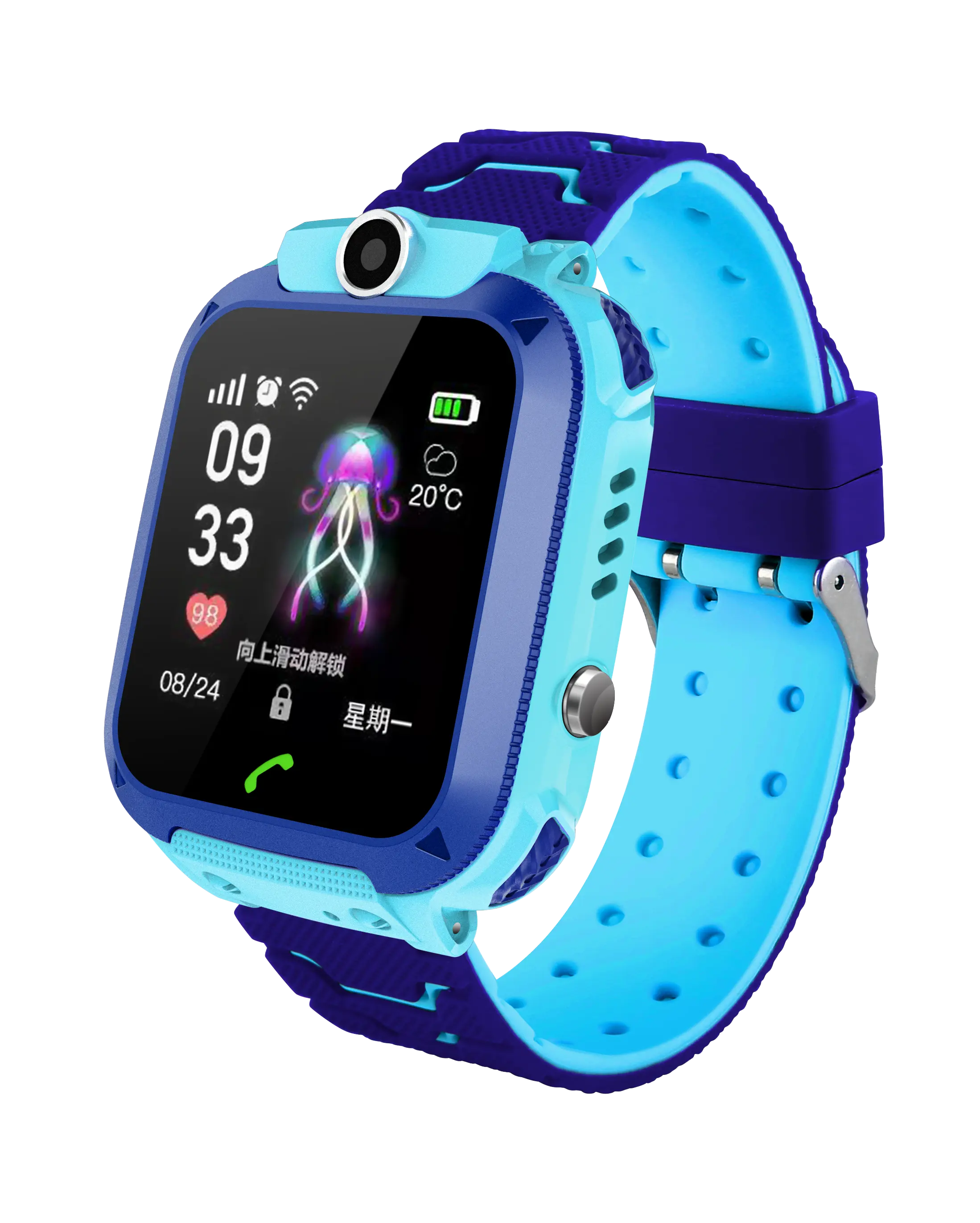 GPS LBS Tracking Kids Smart Watch Q12 Kids Watch Phone Smartwatch Electronic Plastic Color BT Sim Card Android Children for Kids