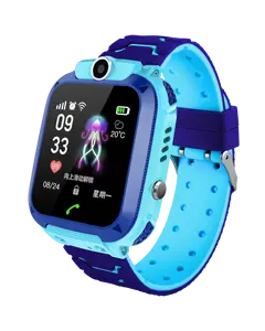 GPS LBS Tracking Kinder Smart Watch Q12 Kinder uhr Telefon Smartwatch Elektronische Kunststoff farbe BT Sim Karte Android Kinder für Kinder