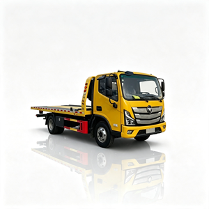 Camion de dépannage lourd de haute qualité Foton 4X2 3-6 tonnes à plateau plat |   Camion de sauvetage routier hydraulique avec moteur Cummins - Product Image 1
