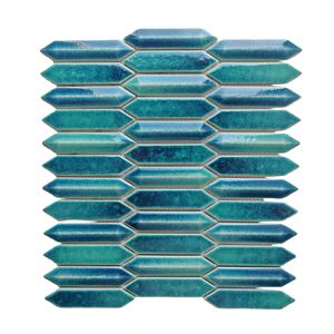 Ciel étoilé couleur bleue forme de flèche <span class=keywords><strong>Chevron</strong></span> mosaïque en céramique dosseret <span class=keywords><strong>carrelage</strong></span> <span class=keywords><strong>mural</strong></span> de cuisine - Product Image 1