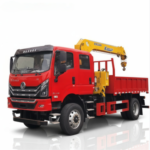 Грузовик Dongfeng 4X4 с краном-манипулятором 5 тонн, радиус 11 м, кран-манипулятор с шарнирно-сочлененной стрелой 12,5 м с откидным бортом, COC/ISO - Product Image 1