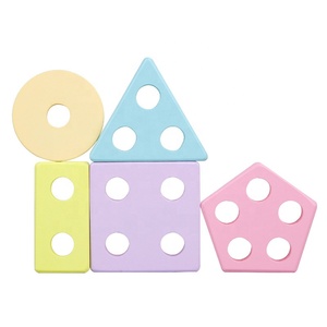 Intelligente madre-figlio Macaron saggezza Set di elementi costitutivi colonna di legno di faggio per i bambini - Product Image 3