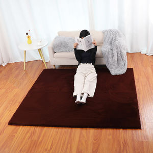 Moderne Anti-Slip Custom Logo Hoge Kwaliteit 100% Polyester Faux Konijnenbont Tapijten En Tapijten Voor Woonkamer Slaapkamer Bank En Huis - Product Image 4