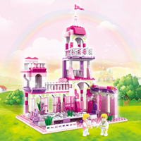 COGO 3262 Puzzle 3D DIY Jouet 2023 Nouveaux Jouets Jeu Série Princesse Blocs de Construction Château de Princesse pour Modèles de Blocs Jouets de Construction