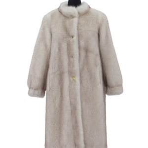Kunst pelzmantel langer Mantel für Frauen Natur leder Pelz mäntel Mode Outdoor Warm Luxus Faux <span class=keywords><strong>Fox</strong></span> Fur Jacket - Product Image 1