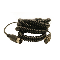 Câble spiralé à 4 cœurs pour microphone, flexible et à haute résilience.