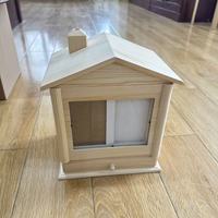 Urne funéraire moderne en bois de pin pour animaux de compagnie (chats et chiens) avec empreinte de patte et photo, pour cendres commémoratives