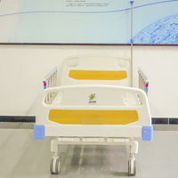 Lit de soins à domicile avec manivelles ergonomiques en acier et accessoires hygiéniques en ABS pour patients alités