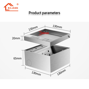 Klass Hidden Sàn thép không gỉ gắn vuông Ổ cắm ổ cắm dưới sàn cửa hàng điện hộp sàn - Product Image 6