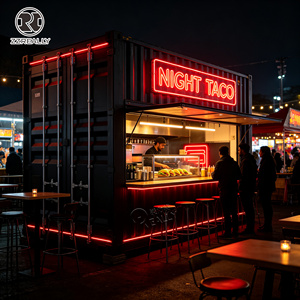 ร้านอาหารเคลื่อนที่หรูหราพร้อมเคาน์เตอร์อาหารสแตนเลส  รูปแบบตกแต่งตามสั่ง  คาเฟ่คอนเทนเนอร์ - Product Image 6