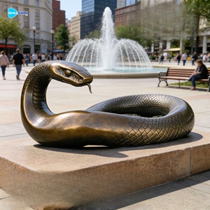 Statua <span class=keywords><strong>di</strong></span> Serpente Gigante in Bronzo per Zoo, <span class=keywords><strong>Design</strong></span> Personalizzato, Moderna Scultura in Metallo per Giardino - Product Image 6