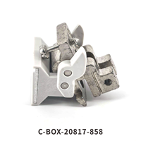 Poignée d'extraction ZSTC C-BOX de forme trapézoïdale, Type 2, RAL7035, avec goupille d'alignement 20817-833