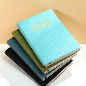 Libreta de Bolsillo A5 2026 con Logotipo, Agenda de Cuero PU, Diario, Cuaderno con Banda Elástica Personalizada, Planificador de Tapa Dura - Product Image 1