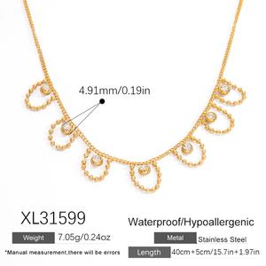 <b>Delicate</b> Women's Titanium Steel 18K Gold Lock Bone Chain High-End Vacation Style Stainless Steel Collarbone Jewelry Trendy - Product Image 6