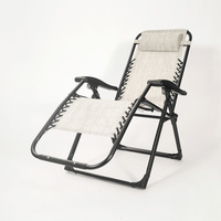 Hitree chaise longue réglable de haute qualité à gravité zéro chaise de piscine extérieure pliable forte avec oreiller pour Park Gym