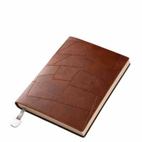 2025 personnalisable A5 carnet de notes boîte-cadeau bureau d'affaires couverture rigide en cuir relié 80 feuilles réunion carnet de notes fil couture
