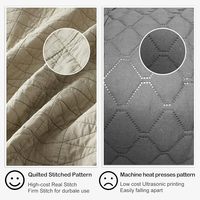 Ultra Soft Lightweight Chic Rustikale King Size Beige Stein gewaschene Mikro faser Quilt Tages decken