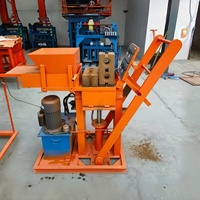 Machine à fabriquer des briques en terre cuite à bas prix, à moteur diesel, manuelle, pour les petits projets de construction de maisons et de clôtures