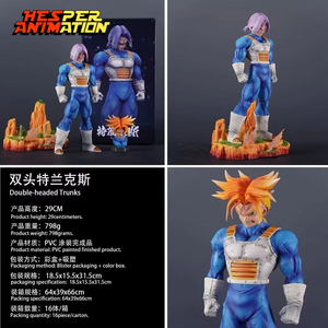HESPER Nouvelle figurine de collection Dragon <span class=keywords><strong>DBZ</strong></span> Trunks de 29 cm avec têtes interchangeables, modèle de statue d'anime, décoration de bureau, ornement - Product Image 3