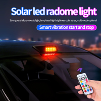 Solar-LED-Radomeleuchte RGB Fernbedienung Wasserdicht Automatisch Aufladend Auto-Dach-Warnleuchte