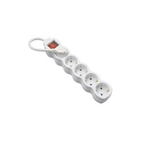 Multiprise E-SUN à Interface Intuitive, 16A, 5 Prises Standard EU avec Prise de Courant, Rallonge CE ROHS pour