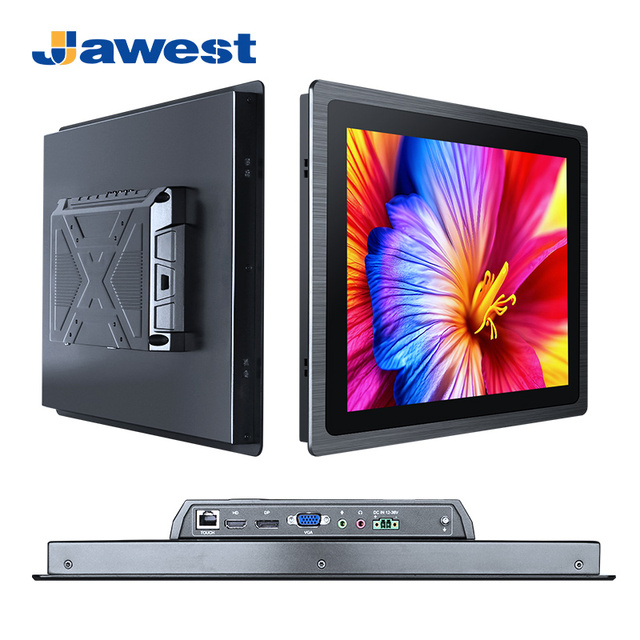 Outdoor Sunlight Front IP65 Dustproof Waterproof High Brightness OEM 1000 Nits Industrial VESA Mount Touch Screen Monitor Serial