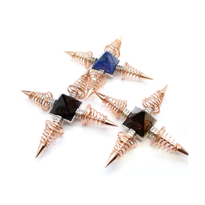 Gros naturel pierre pyramide quatre point cône pendules l'énergie de guérison méditation spirituelle - Product Image 1
