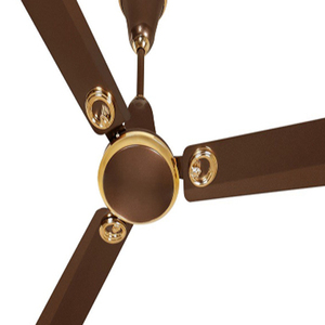 Ventilateur de plafond électrique en métal Appareils ménagers Ventilateurs de plafond en aluminium à 3 pales marron et or pour usage commercial - Product Image 2
