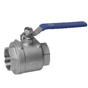 New Customized Manual 2 Piece Ball Valve Female Threaded 304 316 Stainless Steel Ball Valves