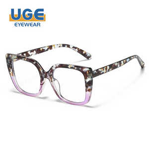 Nouveauté, monture optique surdimensionnée TR90 multicolores à imprimé léopard, lunettes anti-lumière bleue pour ordinateur, pour femmes, usage quotidien - Product Image 3