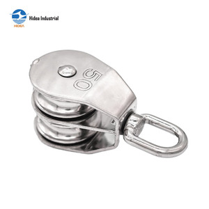 HIDEA Grue de levage marine et de manutention, crochet pivotant robuste en acier inoxydable 304 316, bloc de poulie pivotante à double gorge - Product Image 4