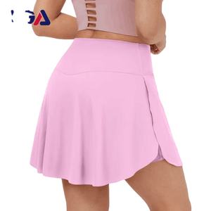 粉色高腰网球裙高尔夫主动运动跑步短裙内衬口袋透气女式网球裙 - Product Image 2