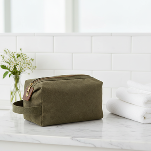 Bolsa de <span class=keywords><strong>Maquillaje</strong></span> de Lona Verde, Personalizada, al por Mayor, Duradera, Ecológica, Portátil, con Cierre, para Viajes y Cosméticos, para Chicas - Product Image 2