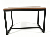 Bureau de chambre d'hôtel personnalisé, écologique, avec plateau en bois et structure en acier noir