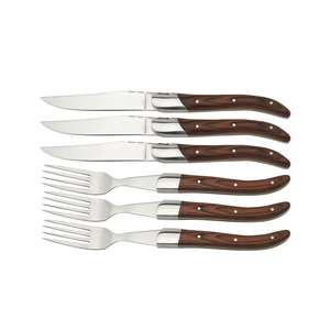 Utensilios de Cocina de Acero Inoxidable, Cuchillos Laguiole, Tenedor, Cuchillo para Carne Laguiole y Caja - Product Image 3