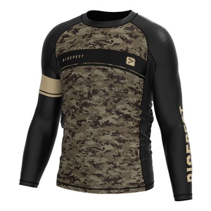 Camiseta de Compresión de Manga Larga con Camuflaje para Hombre, de Alto Rendimiento, para Entrenamiento Deportivo y MMA - Product Image 1