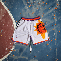 Mode décontractée personnalisée streetwear maille de retour en polyester broderie short de basket-ball pour hommes
