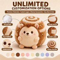 Porte-clés Mascotte Hérisson en Peluche Personnalisé OEM ODM, Thème Rouleau de Cannelle, Jouet Promotionnel Doux en Peluche pour Noël, Cadeau de Fêtes Saisonnier